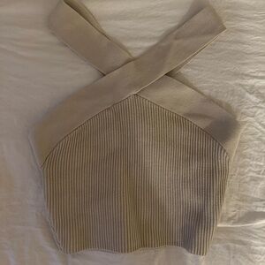 Aritzia Babaton Sculpt Knit Criss Cross Tank